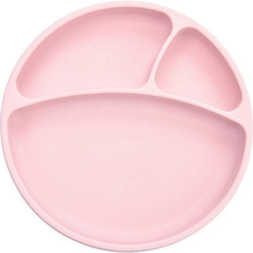 Porsiyon Vakum Tabanlı Silikon Tabak - Pinky Pink