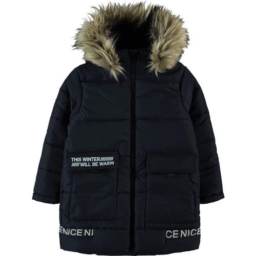 Erkek Çocuk Kapüşonlu Mont 10-13 Yaş Lacivert