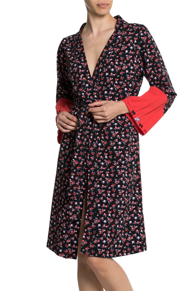 Long Sleeve Cotton Dressing Gown