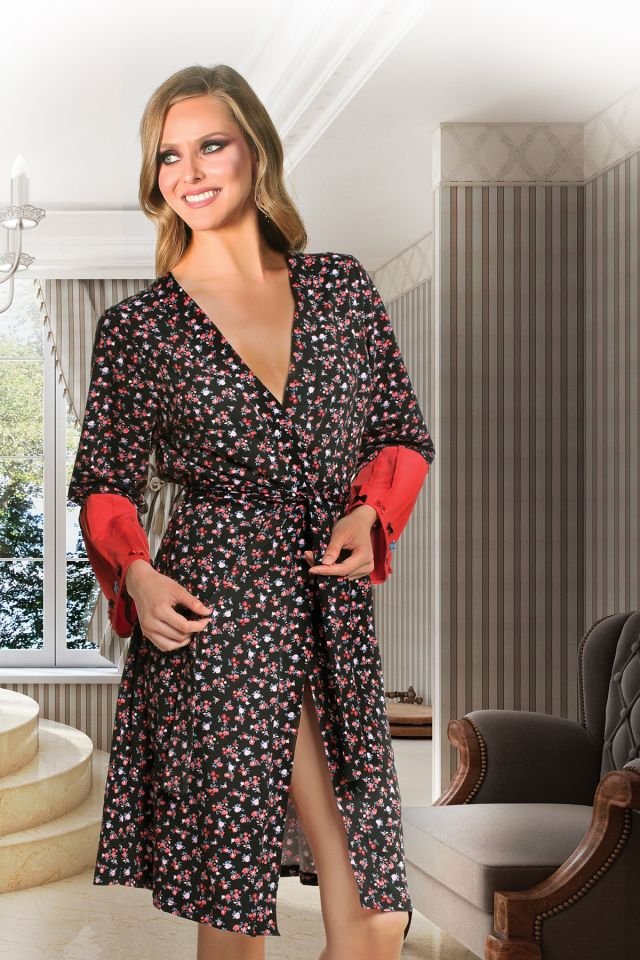 Long Sleeve Cotton Dressing Gown