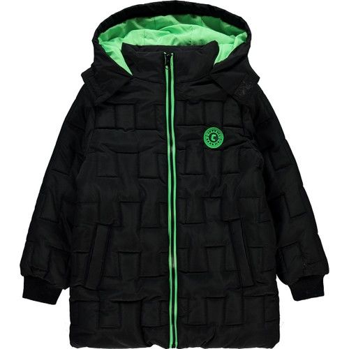 Erkek Çocuk Kapüşonlu Mont 6-9 Yaş Siyah