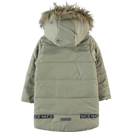 Erkek Çocuk Kapüşonlu Mont 6-9 Yaş Taş Rengi