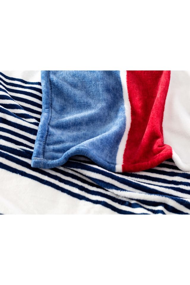 Elvis Welsoft Printed Single Blanket - Indigo/red