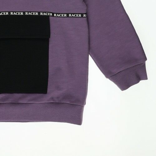 Boy's Hooded Printed Stripe Detailed Sweatshirt