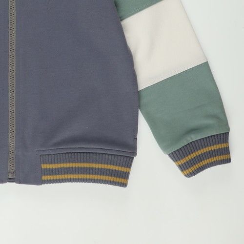 Boys Cuffed Zippered Sweatshirt