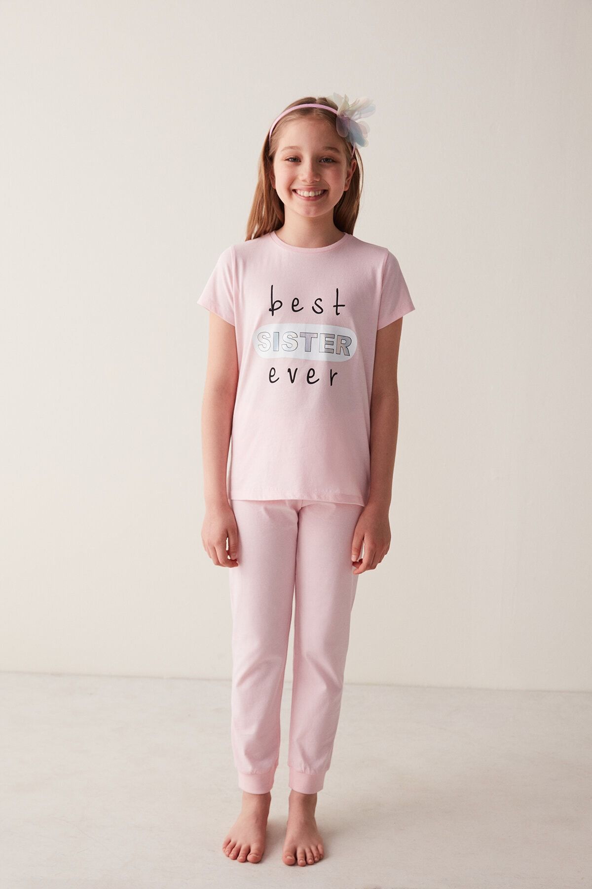 Kız Çocuk Sister 2li Pijama Takımı