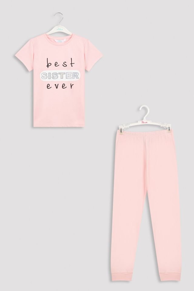 Kız Çocuk Sister 2li Pijama Takımı