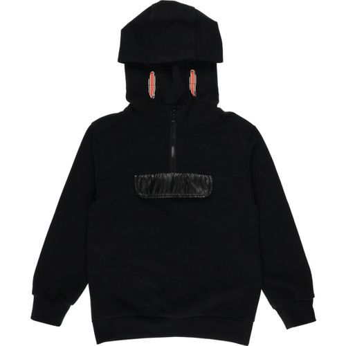 Boys Half Zipper Pocket Detailed Sweatshirt