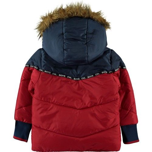 Boys Hooded Coat 2-5 Years Red