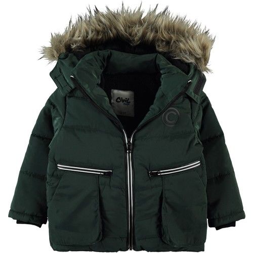 Boys Hooded Coat 2-5 Years Green