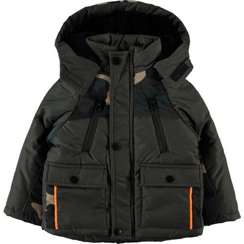 Boys Hooded Coat 2-5 Years Khaki