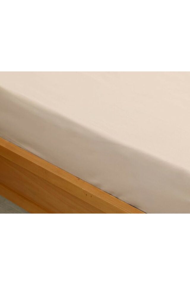 Plain Cotton Single Elastic Bed Sheet 100x200 Cm Coffee Foam