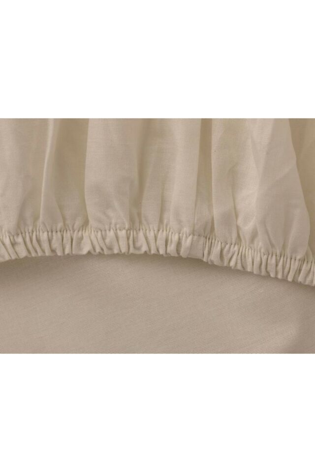 Plain Cotton Single Elastic Bed Sheet 100x200 Cm Coffee Foam