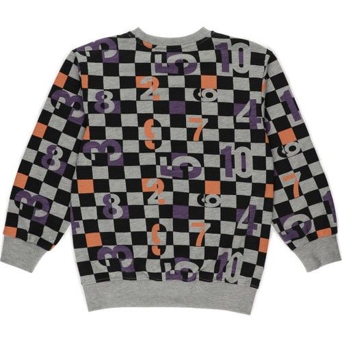 Erkek Çocuk Baskılı Etek Ucu Kesik Detaylı Sweatshirt