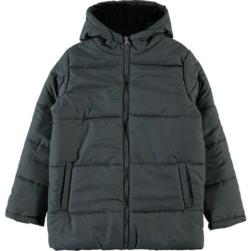 Boys Hooded Coat Smoked