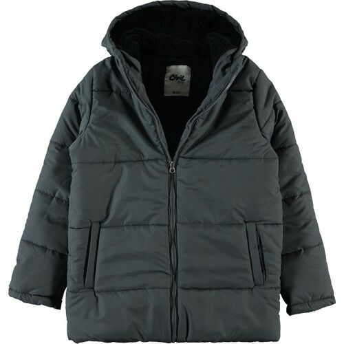 Boys Hooded Coat Smoked