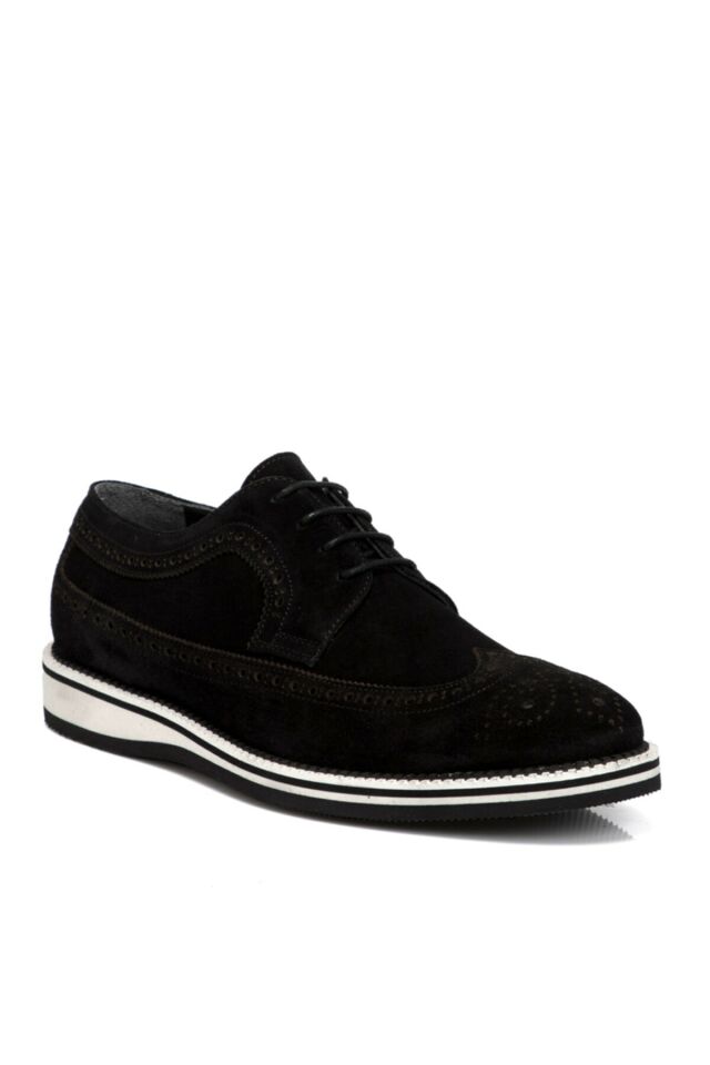 Men's Black Suede Leather Shoes