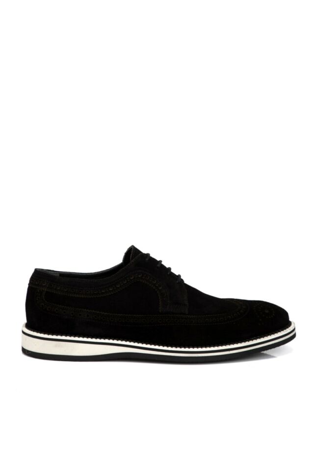 Men's Black Suede Leather Shoes