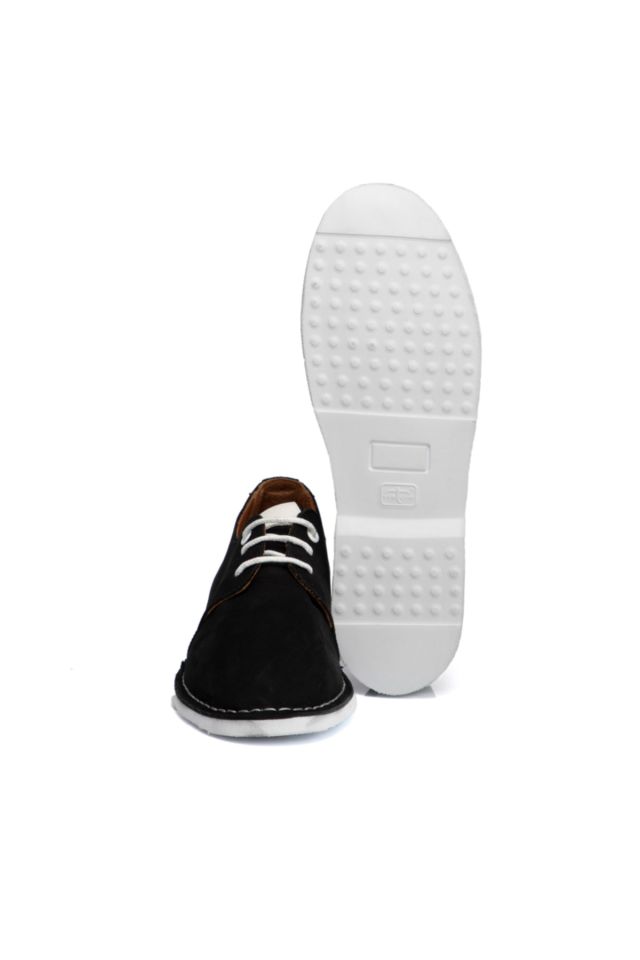 Black Nubuck Leather Men's Shoes