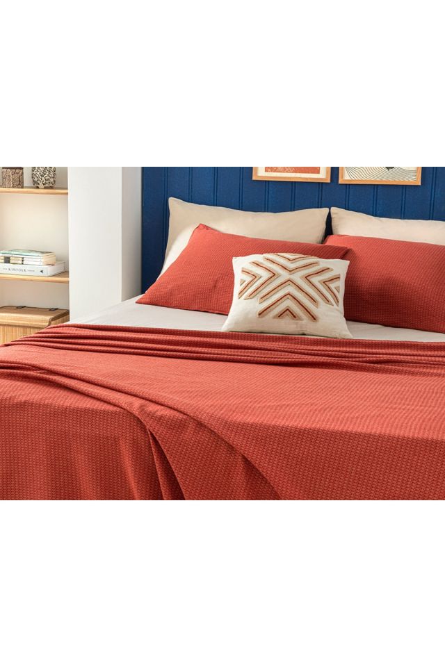 Genesis Soft Touch Double Pique Set 200x220 cm Terracotta