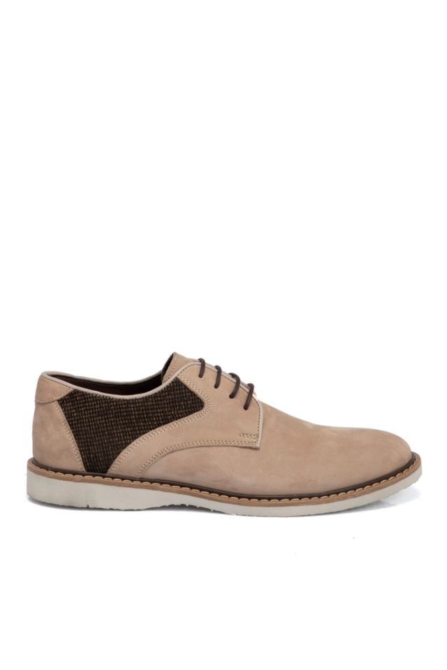 Sand Nubuck Leather Men's Shoes