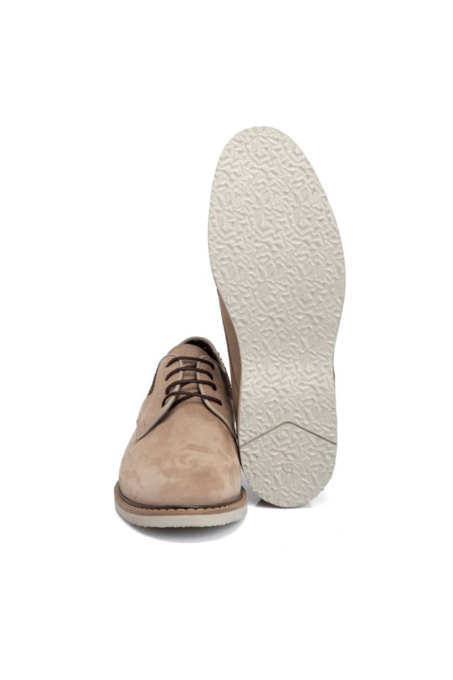 Sand Nubuck Leather Men's Shoes