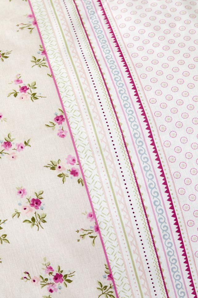 Glen Pink 100% Cotton Double Duvet Cover Set