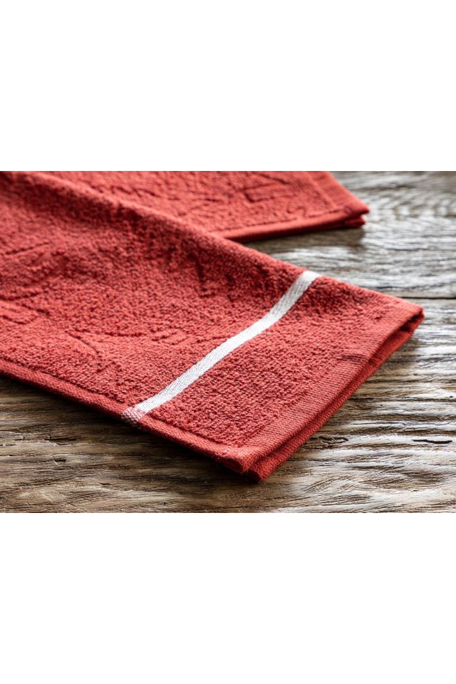 Strip Pamuk Kurulama Bezı 30x50 Cm Kırmızı