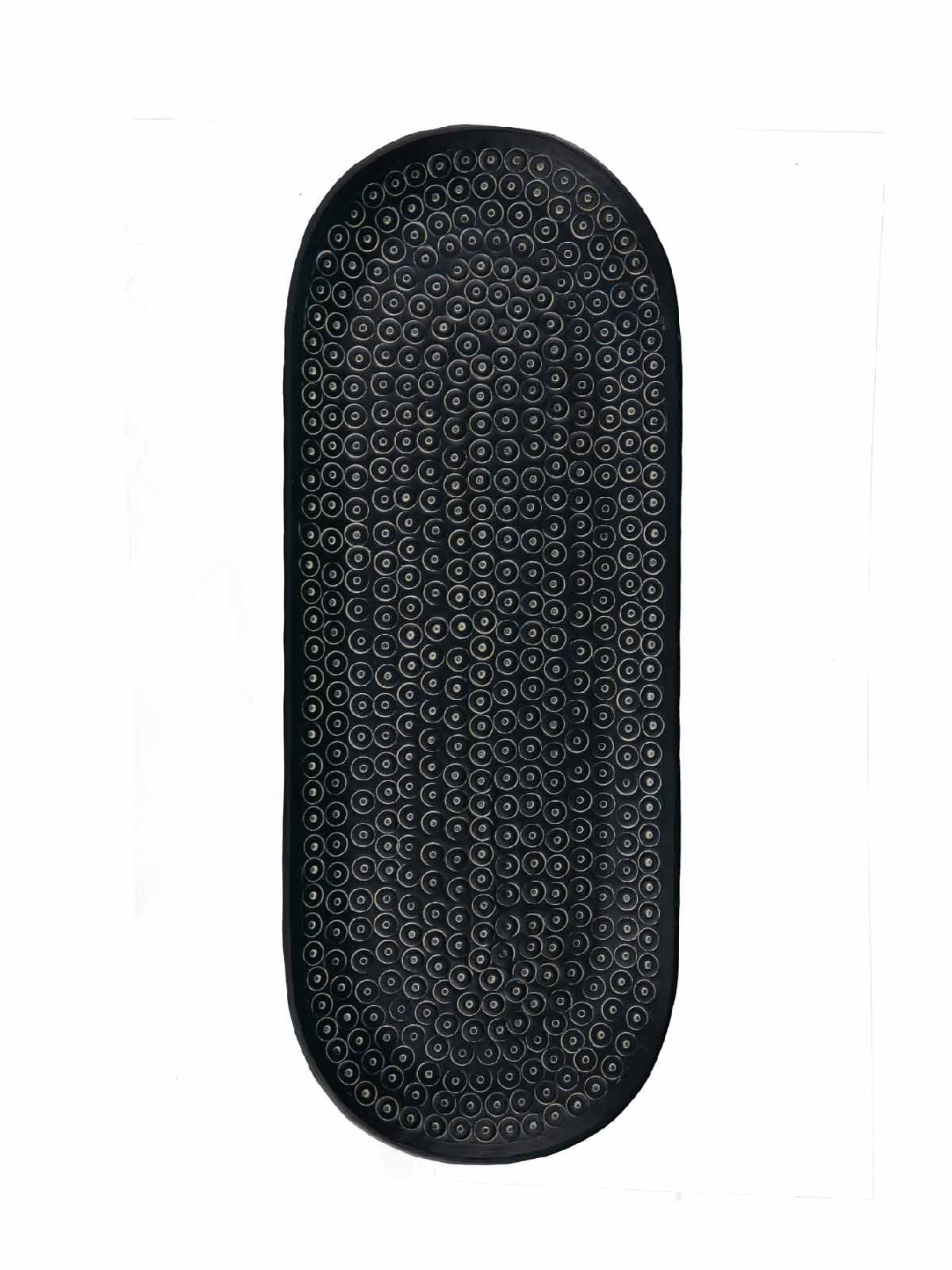 Relief Metal Oval Dekoratif Tabak L