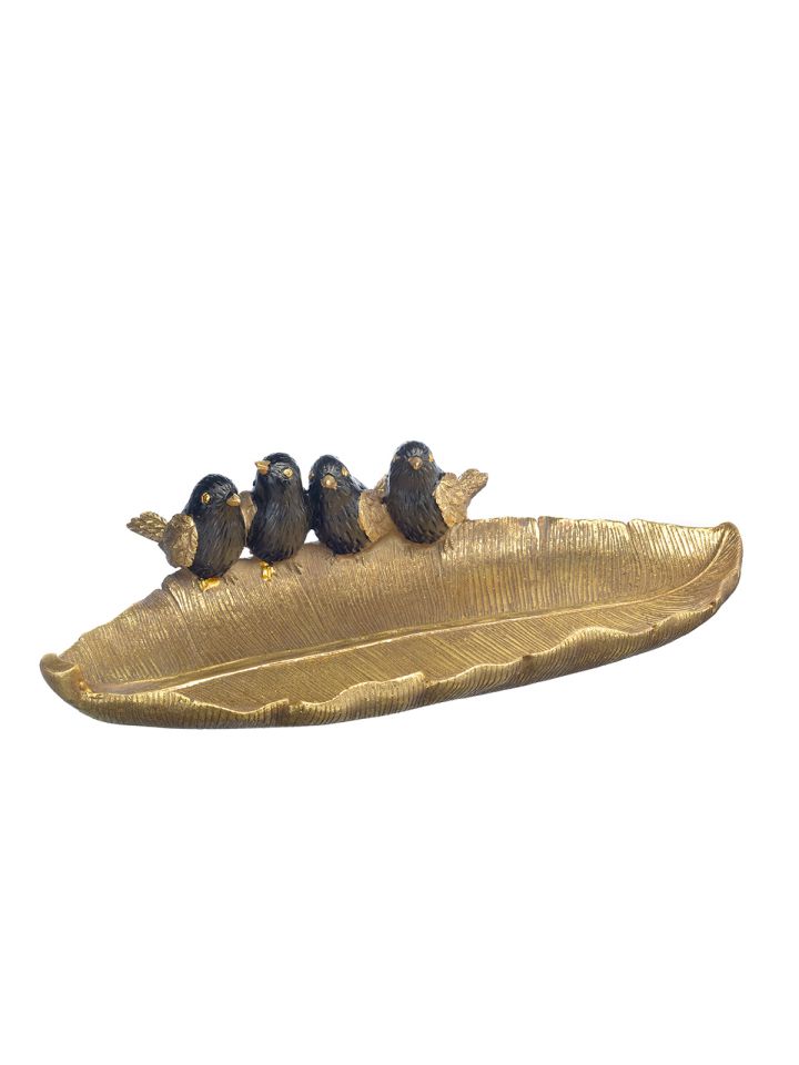 Birdy Leaf Dekoratif Tabak