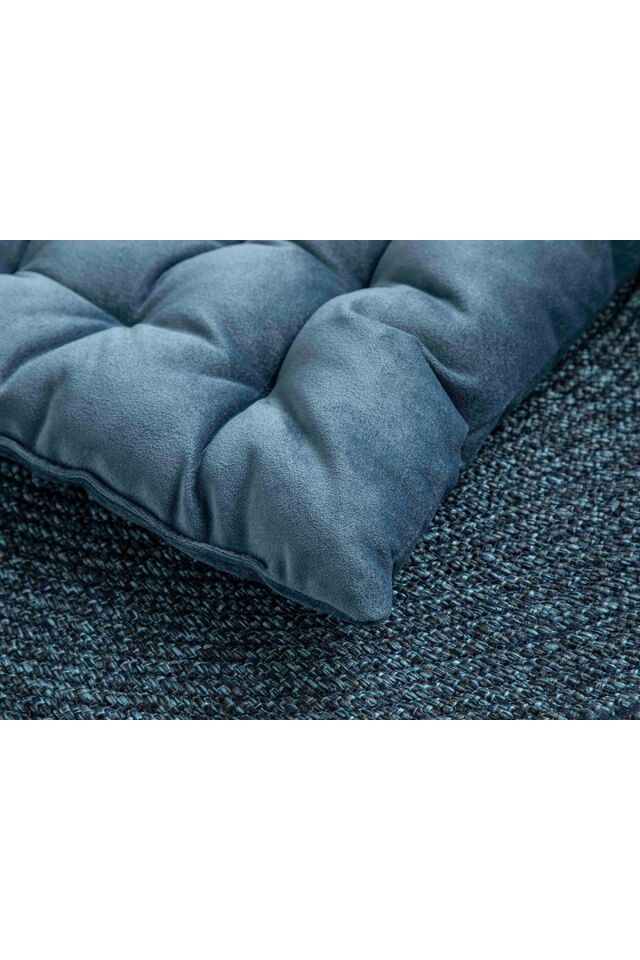 Sandy Square Kadife Minder 40x40 Cm Indigo