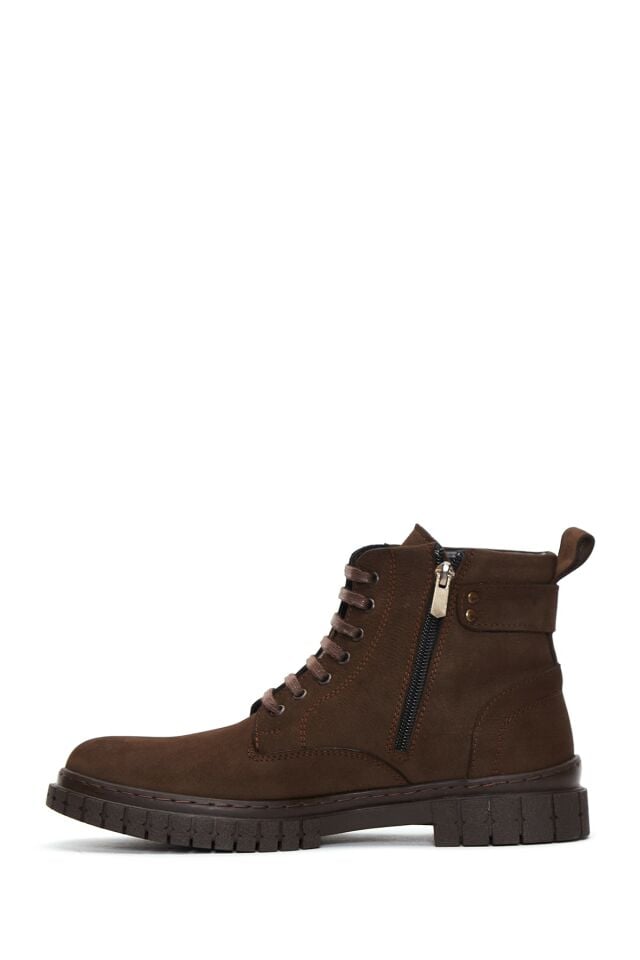 Men's Nubuck Leather Zipper Boots
