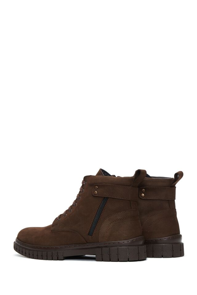 Men's Nubuck Leather Zipper Boots