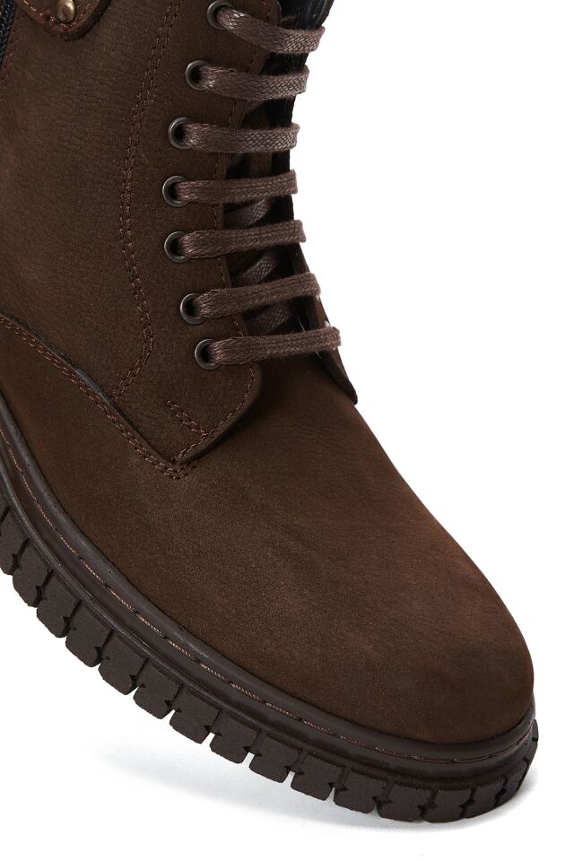 Men's Nubuck Leather Zipper Boots
