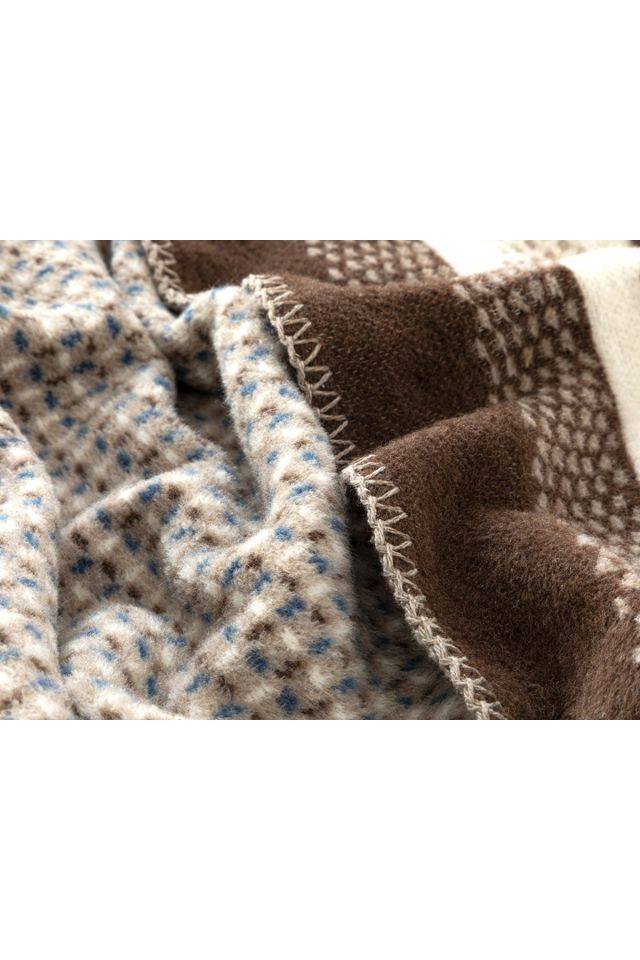 Blurred Dots Cotton Double Blanket 200x220 Cm Beige