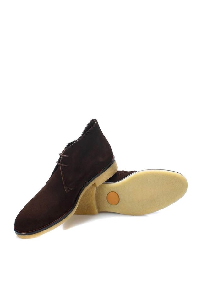 Genuine Leather Suede Brown Men's Boots & Booties