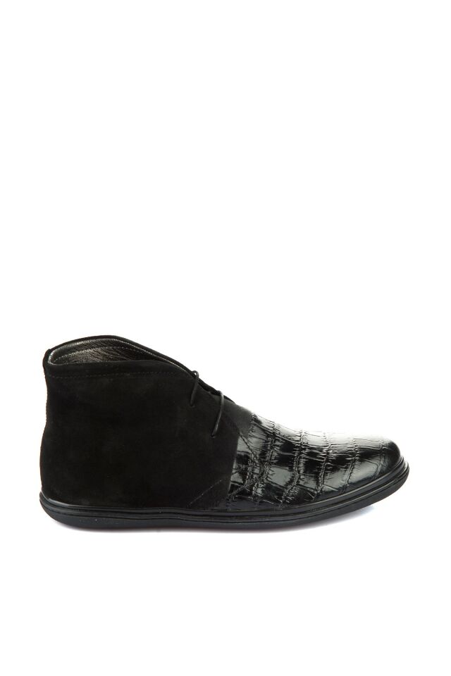 Genuine Leather Suede Black Men's Boots