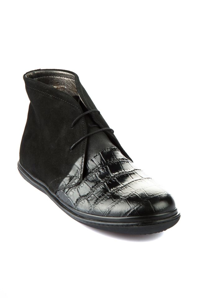 Genuine Leather Suede Black Men's Boots