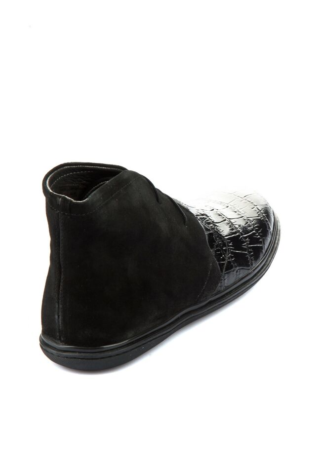 Genuine Leather Suede Black Men's Boots