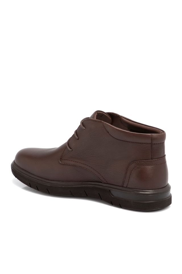 Brown Vegan Leather Men's Boots
