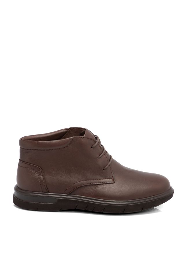 Brown Vegan Leather Men's Boots