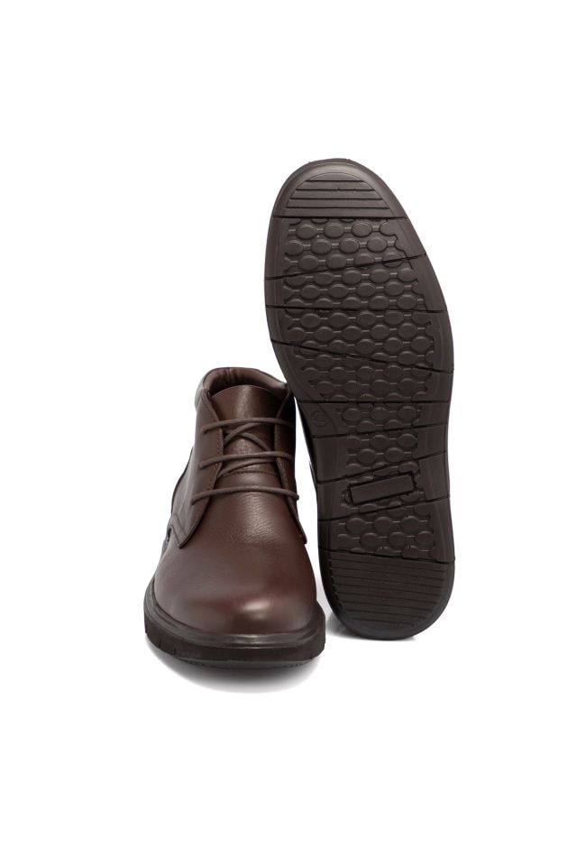 Brown Vegan Leather Men's Boots