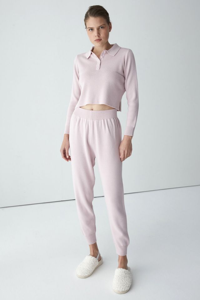 Lilac Pinkish Knit Pants Pajama Bottoms