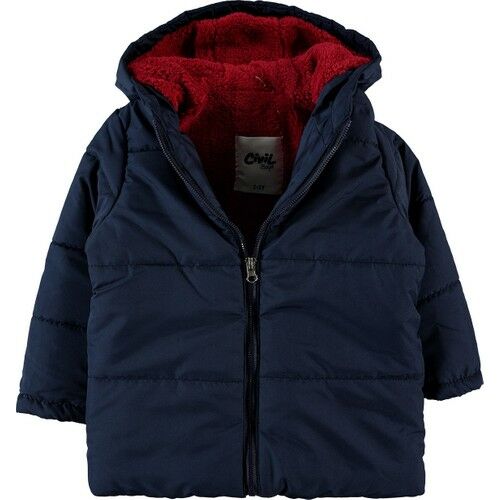 Boys Hooded Coat 2-5 Ages Navy Blue