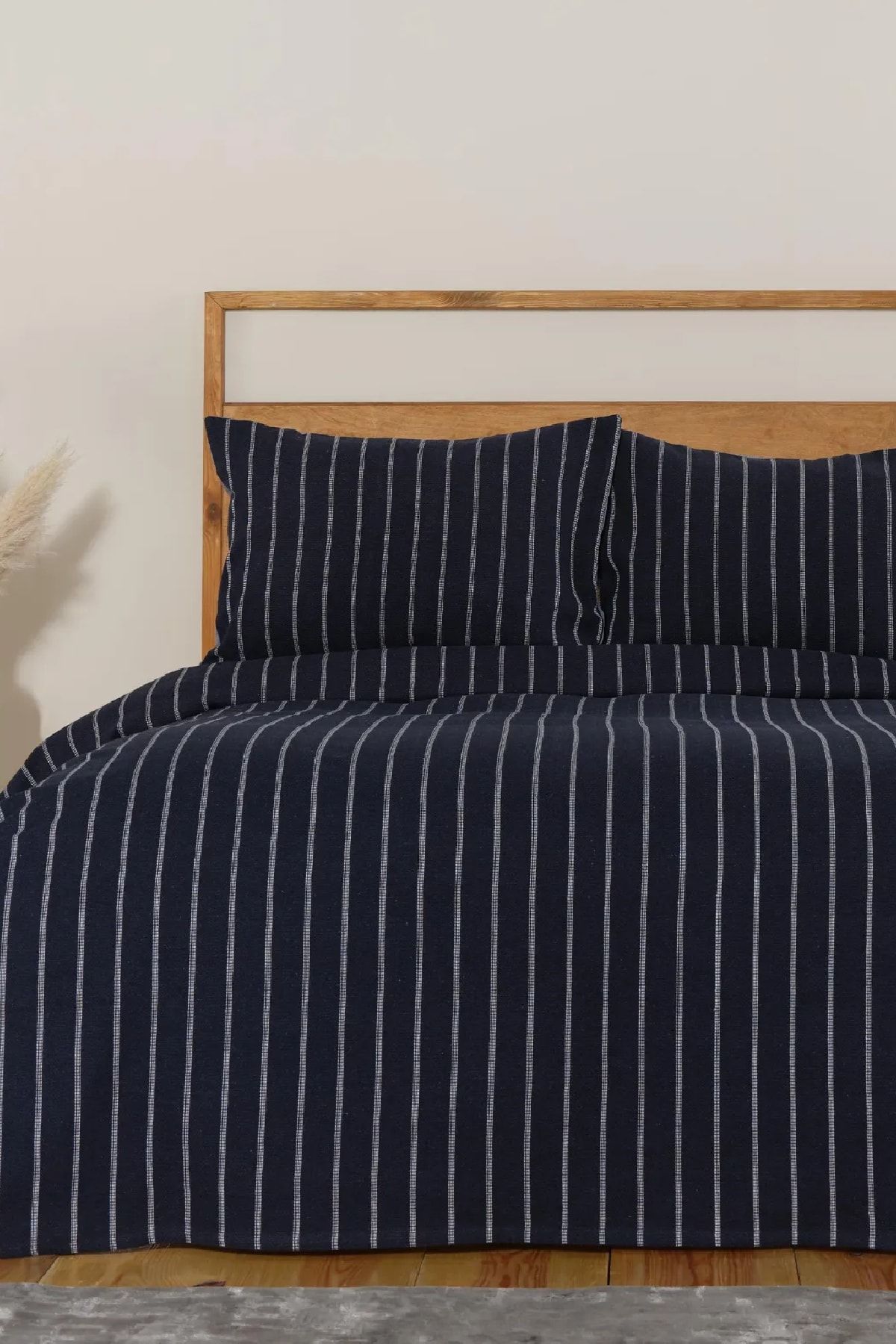 Vella Dark Indigo Double Bedspread