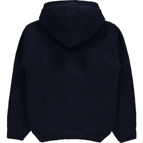 Boy's Hooded Cardigan Age 6-9 Navy Blue
