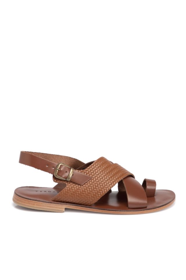 Taba Deri Erkek Sandalet