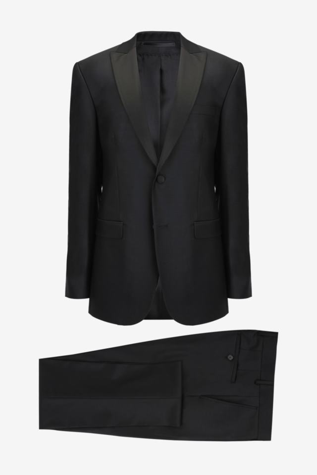 Black Peak Lapel Tuxedo Suit