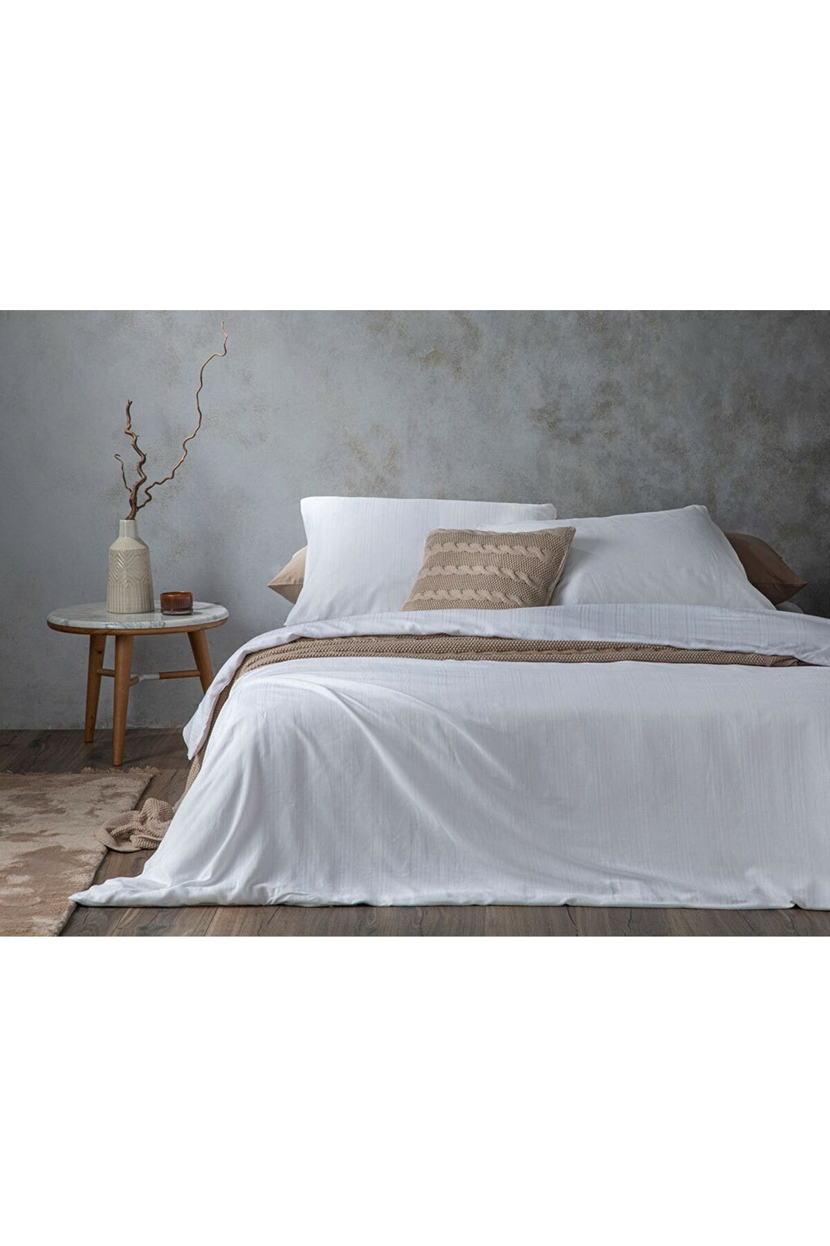 Aurora Silky Touch Small Single Duvet Cover Set 140x200 Cm White