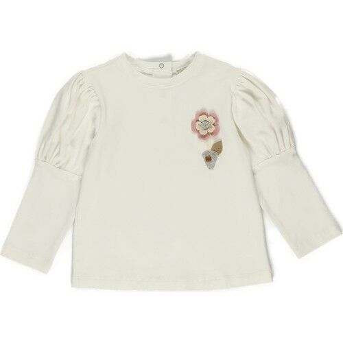 Kız Bebek Karpuz Kollu Çiçekli T-Shirt